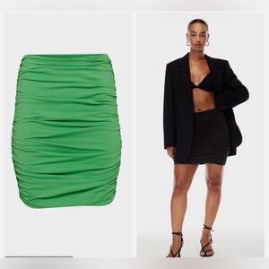 Babaton Vibrant Green Mini Skirt
